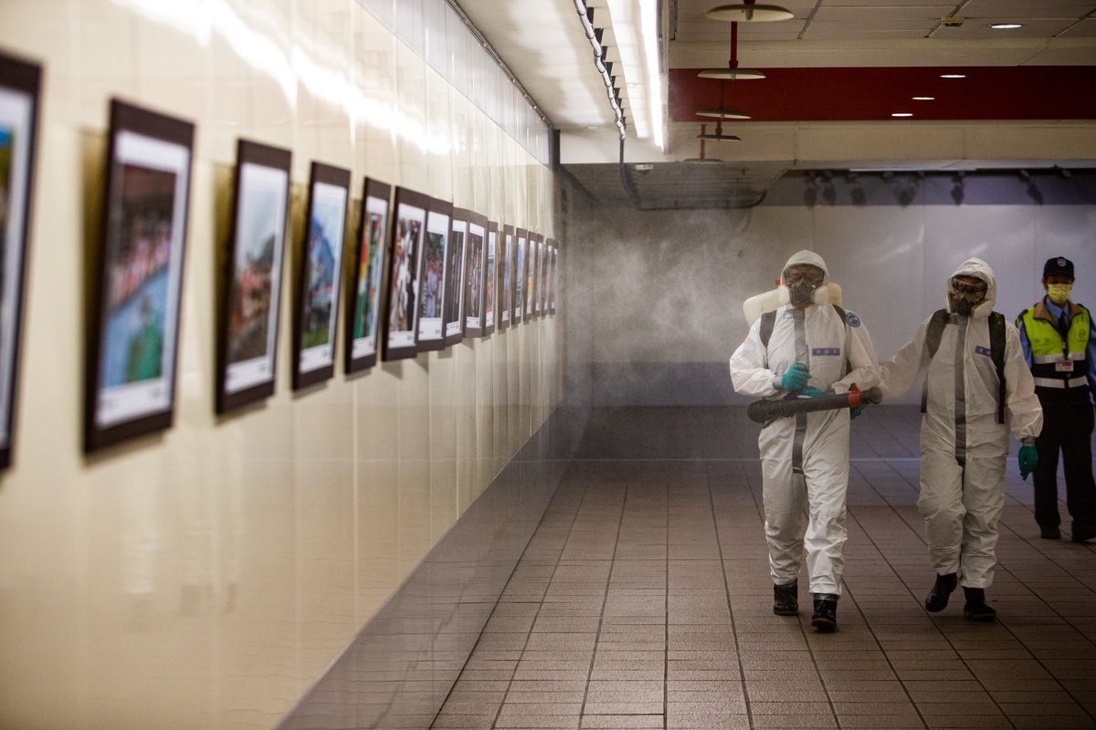 Taiwan Ministry of Defense: ROCArmedForces have got you covered. Troopers with 33rd Chemical  Group, ROCArmy conducted sterilization missions in Taipei and Touyuan to keep train stations, airports, quarantine hotels, and schools free from COVID19 Omicron, so our people can focus on their daily lives